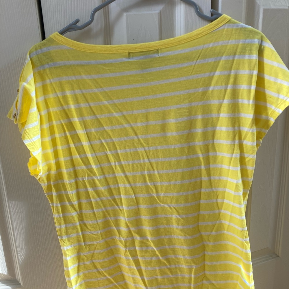 Yellow & White Striped Ralph Lauren Top - Picture 3 of 3